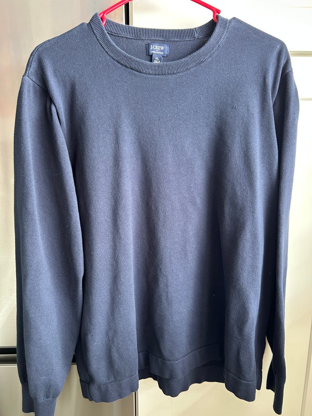 J Crew Mens XL Navy 100% cotton sweater